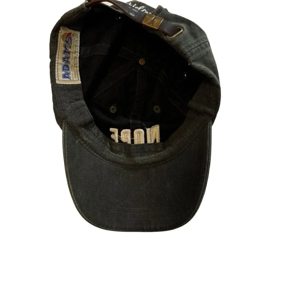 Adams Fashion Headwear Dark Gray NOPE Print Hat Adjustable Baseball Cap
